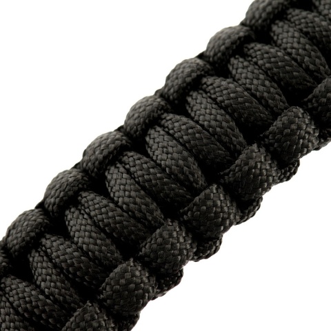 M-TAC Bransoletka Paracord z Krzesiwem Kompasem i Gwizdkiem Black L