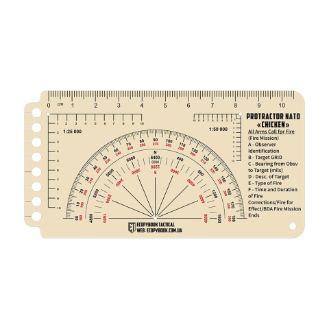 M-TAC Linijka taktyczna Ecopybook Protractor NATO Chicken
