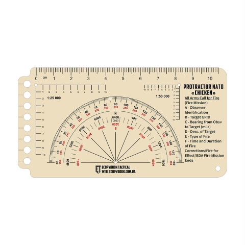 M-TAC Linijka taktyczna Ecopybook Protractor NATO Chicken