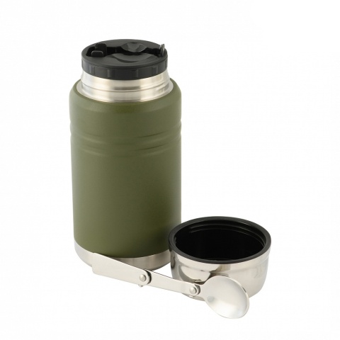M-TAC Termos na jedzenie 750 ml Olive ze składaną łyżką