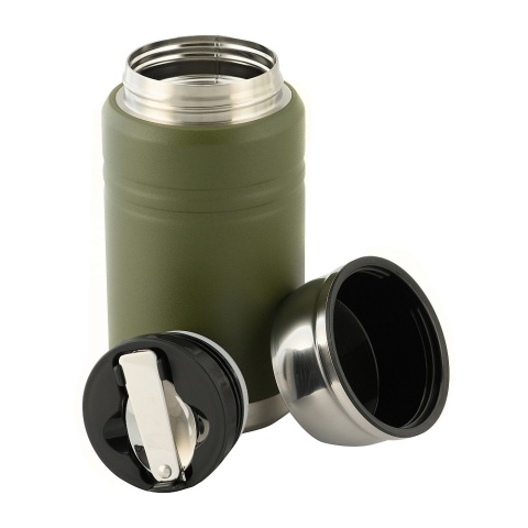 M-TAC Termos na jedzenie 750 ml Olive ze składaną łyżką