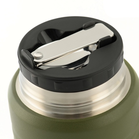 M-TAC Termos na jedzenie 750 ml Olive ze składaną łyżką