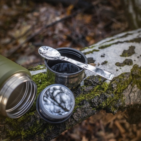 M-TAC Termos na jedzenie 750 ml Olive ze składaną łyżką