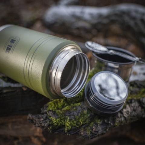 M-TAC Termos na jedzenie 750 ml Olive ze składaną łyżką