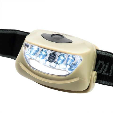 M-TAC Latarka czołowa 4 + 1 LED Khaki