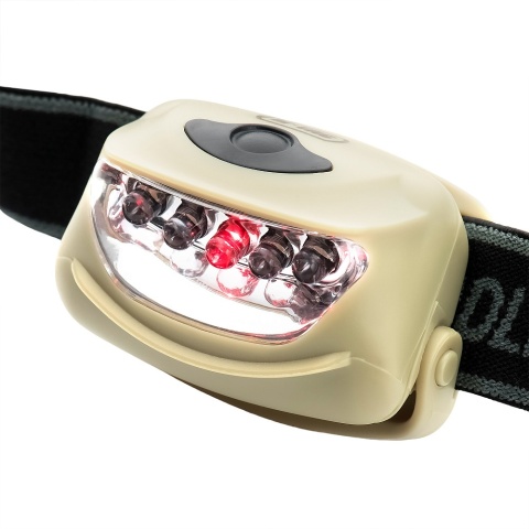 M-TAC Latarka czołowa 4 + 1 LED Khaki