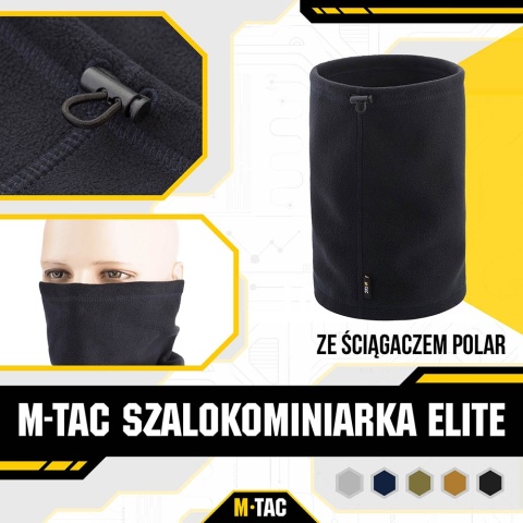 M-TAC Szalokominiarka Elite ze ściągaczem Polar 270 g/m2 Dark Navy Blue L/XL