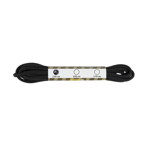 M-TAC Sznurowadła z impregnacją hydrofobową Włochy Black 175cm