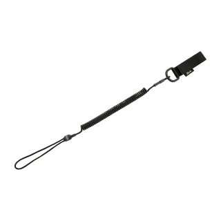 M-TAC Smycz Retraktor Lite kombinowana z D-ringiem Black