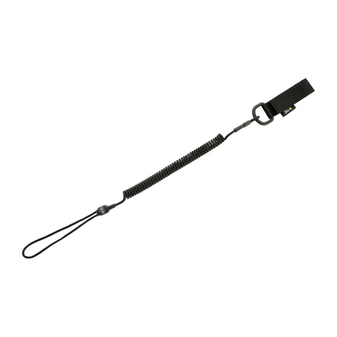 M-TAC Smycz Retraktor Lite kombinowana z D-ringiem Black
