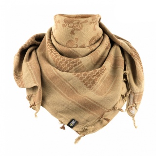 M-TAC Chusta męska ochronna Shemagh Pirate Skull Coyote Brown