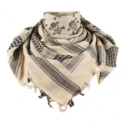 M-TAC Chusta Shemagh Pirate Skull Coyote Black