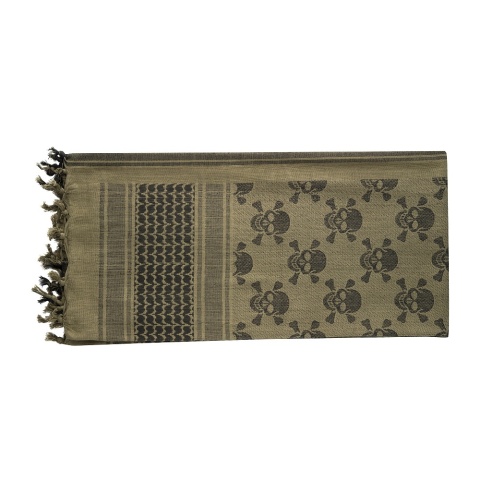 M-TAC Chusta Shemagh Pirate Skull Olive Black