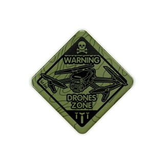 M-TAC Naklejka 3D Drones Zone Olive