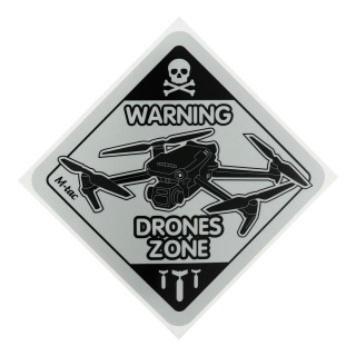M-TAC Naklejka Drones Zone Reflective Large Black
