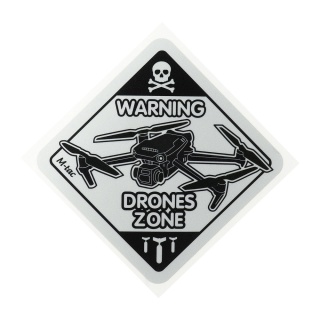 M-TAC Naklejka Drones Zone Reflective Small Black