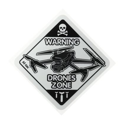 M-TAC Naklejka Drones Zone Reflective Small Black