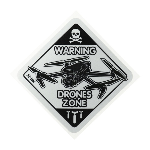 M-TAC Naklejka Drones Zone Reflective Small Black