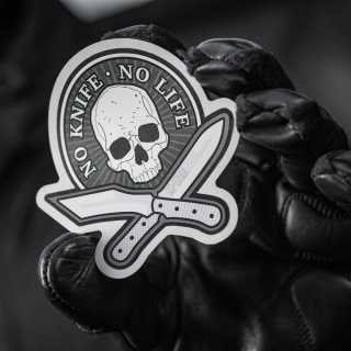M-TAC Naklejka No Knife No Life Reflective Black