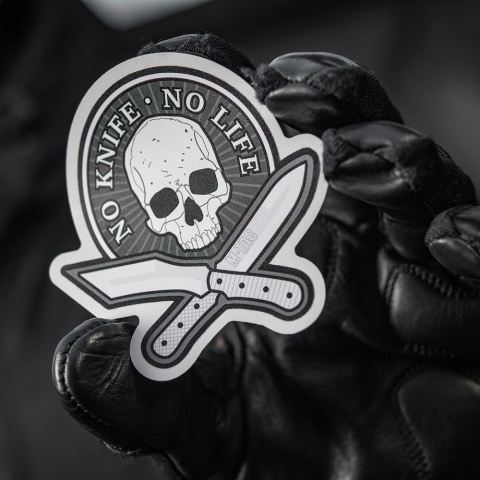 M-TAC Naklejka No Knife No Life Reflective Black