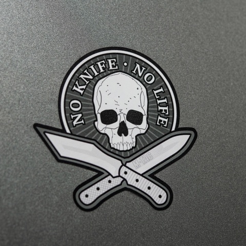 M-TAC Naklejka No Knife No Life Reflective Black