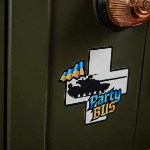 M-TAC Naklejka Party Bus Small Yellow Blue