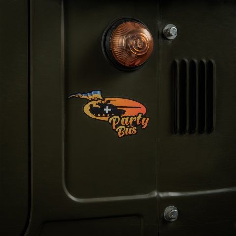 M-TAC Naklejka Party Bus Small Yellow Orange