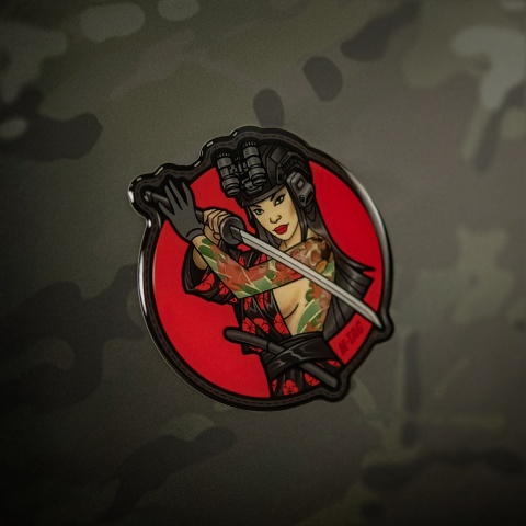 M-TAC Naklejka Tactical Girl No 3 Czaszka na Ramieniu