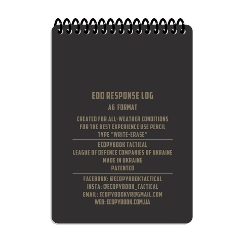 M-TAC Tactical EOD Response Log A6