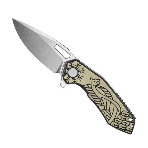 M-TAC Nóż Składany Type 12 Scandinavian Stonewash Black/Sand