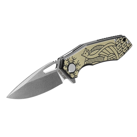 M-TAC Nóż Składany Type 12 Scandinavian Stonewash Black/Sand