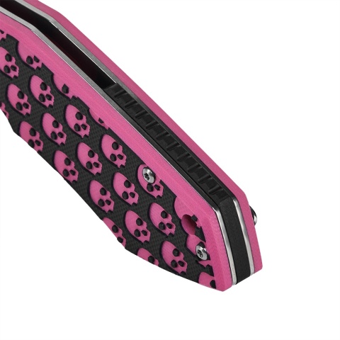 M-TAC Nóż Składany Type 12 Skull Black/Pink Steel