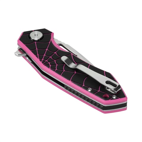 M-TAC Nóż Składany Type 12 Spider Web Black/Pink Steel