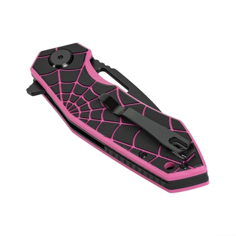 M-TAC Nóż Składany Type 12 Spider Web Black/Pink