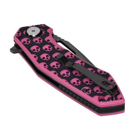 M-TAC Nóż Składany Type 12 Skull Black/Pink