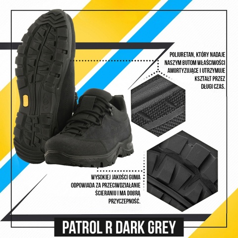 M-TAC Buty Trekkingowe Patrol R Ciemnoszare