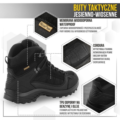 M-TAC Taktyczne Buty Jesienno-zimowe Black