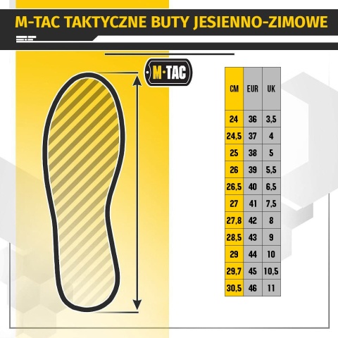 M-TAC Taktyczne Buty Jesienno-zimowe Black