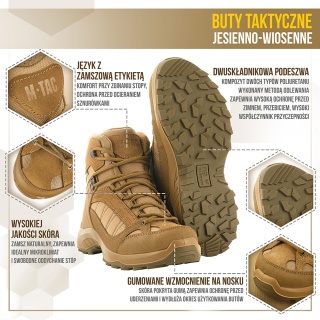 M-TAC Taktyczne Buty Jesienno-zimowe Coyote