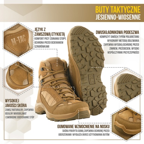M-TAC Taktyczne Buty Jesienno-zimowe Coyote