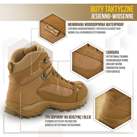 M-TAC Taktyczne Buty Jesienno-zimowe Coyote