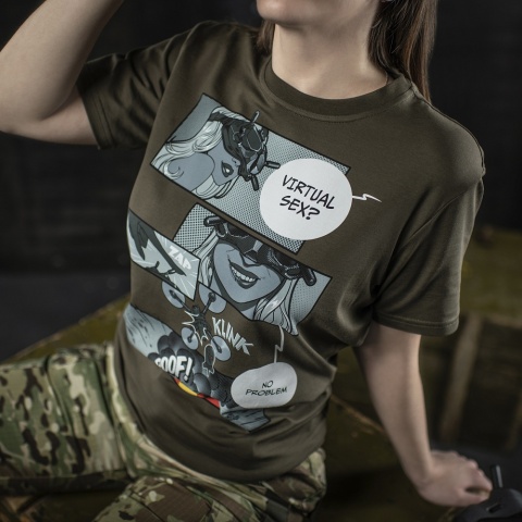 M-TAC Koszulka Comics Drone Girl Dark Olive