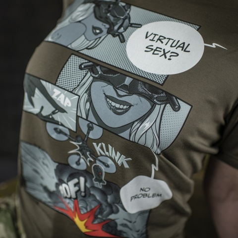 M-TAC Koszulka Comics Drone Girl Dark Olive