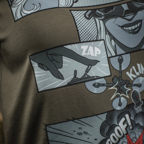 M-TAC Koszulka Comics Drone Girl Dark Olive