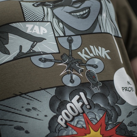 M-TAC Koszulka Comics Drone Girl Dark Olive