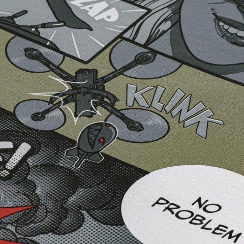 M-TAC Koszulka Comics Drone Girl Jasno oliwkowa