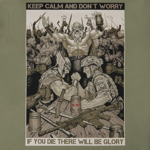 M-TAC Koszulka Keep Calm Jasno oliwkowa