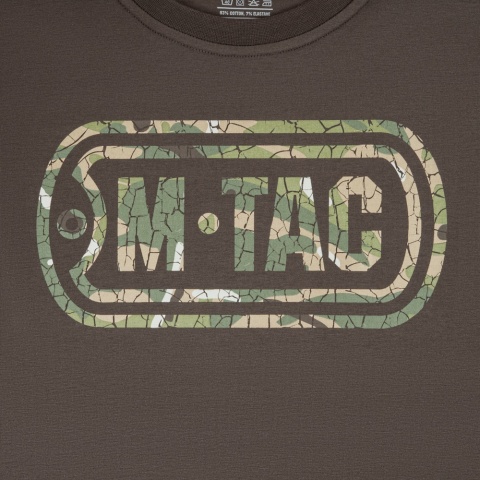 M-TAC Koszulka Logo z Długim Rękawem Ciemno oliwkowa