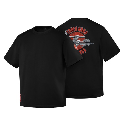 M-TAC Koszulka Train Hard Oversized Cotton Hard Czarna
