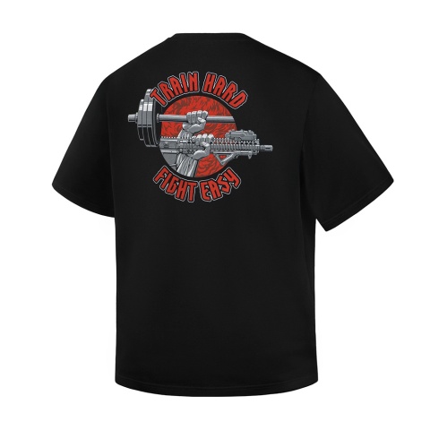 M-TAC Koszulka Train Hard Oversized Cotton Hard Czarna